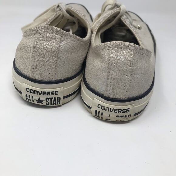 Converse All Stars CAS Crackled iridescent Leather Sneakers Shoes womens 7.5 - Picture 8 of 14